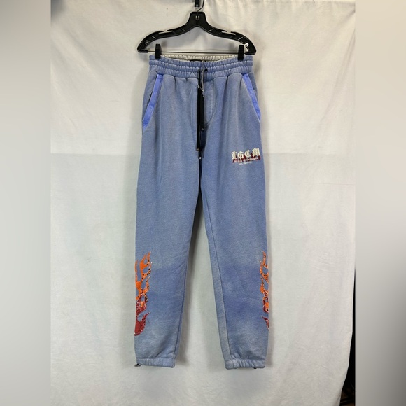 AMIRI Tgcw Flames Cotton Sweatpants